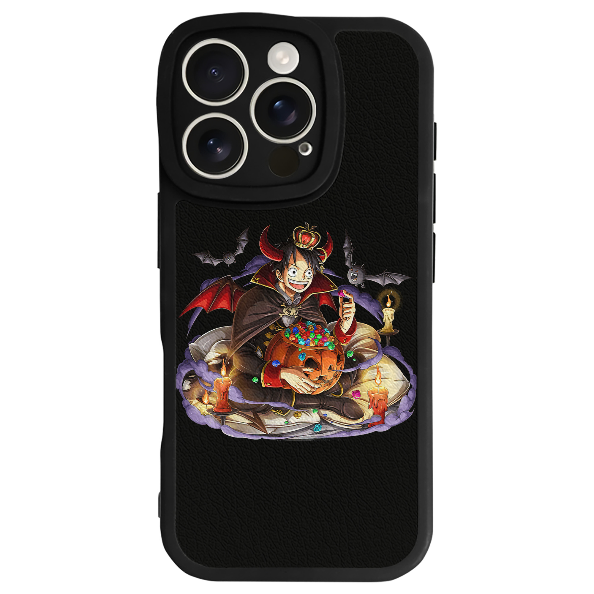 （画像用） ワンピース モンキー・D・ルフィ ONE PIECE Monkey D. Luffy 【iPhone 16シリーズ対応】シリコンスマホケース（レザー調） 材質：シリコン